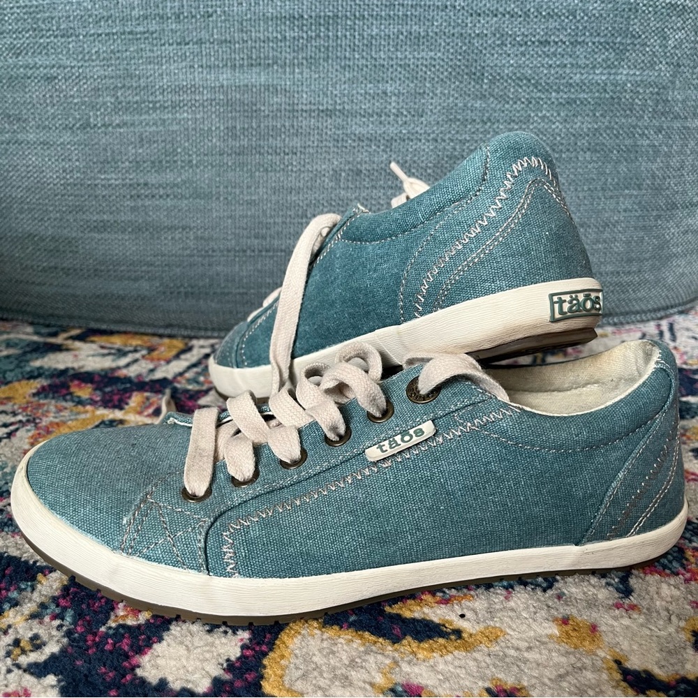 Taos Star Teal wash canvas size 7
